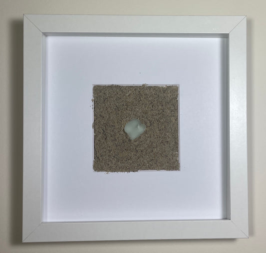 One of a Kind - Sea Glass & Sand Shadowbox Art - Spring Lake , NJ