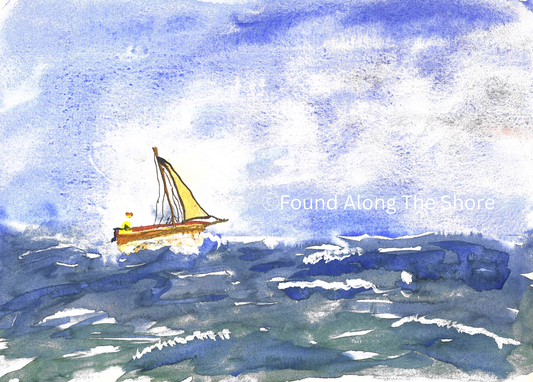 "Sailing Solo" Art Print